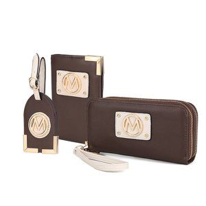 Travel Gift 3 Piece Set - Wristlet Wallet -Passport Holder - Luggage <3